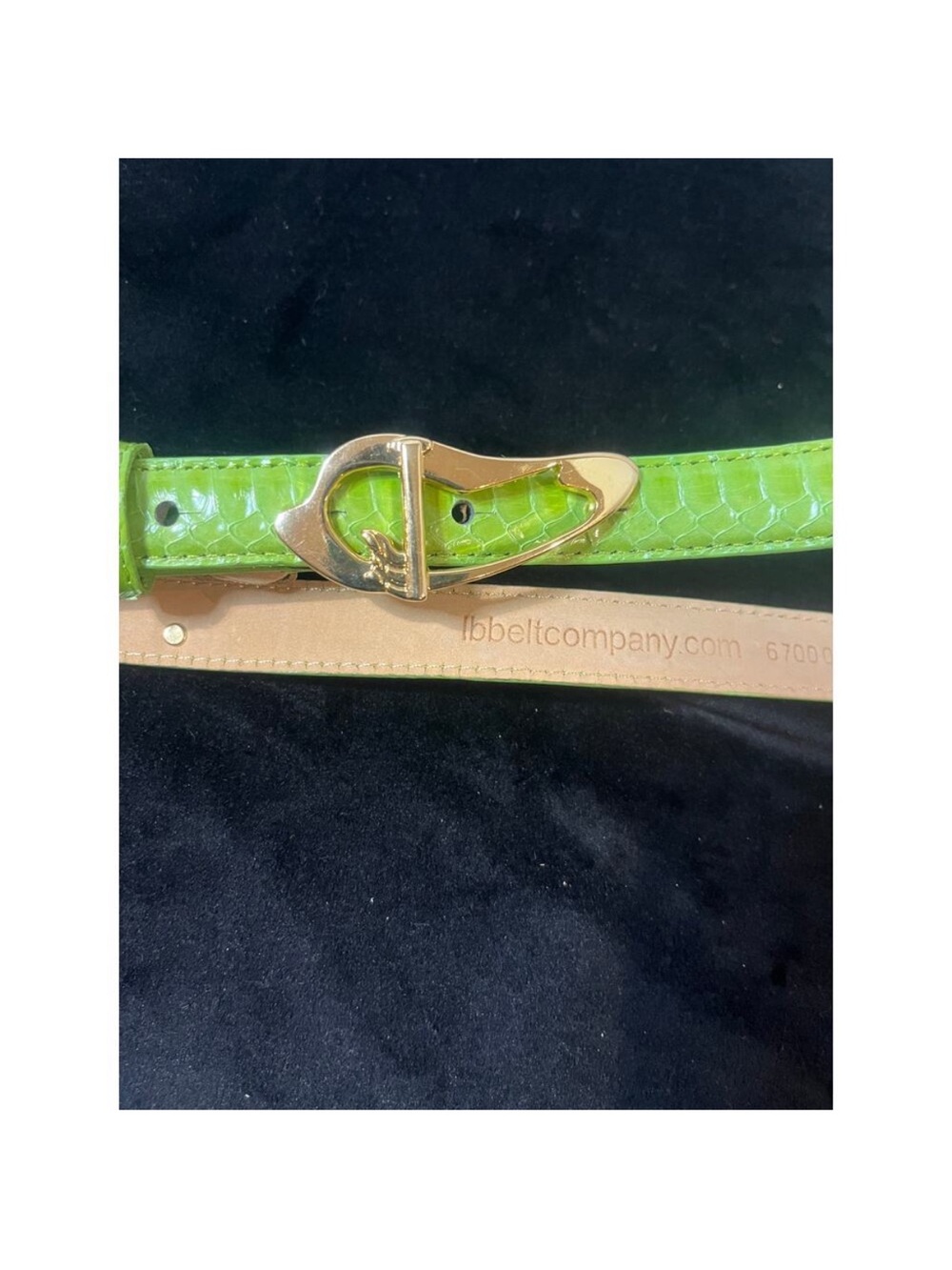 Women's Genuine Snakeskin Green Golf Belt  Medium NWT